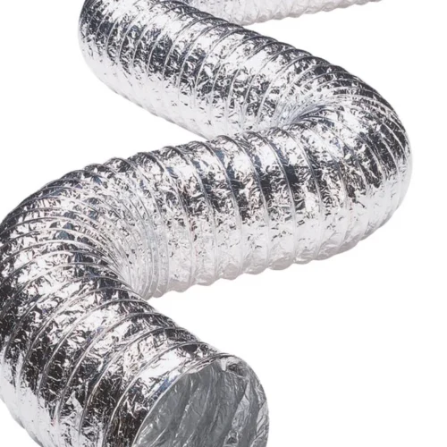 Silver aluminum 8-inch flexible duct coil roll – HVAC ducting by Finstar Kenya