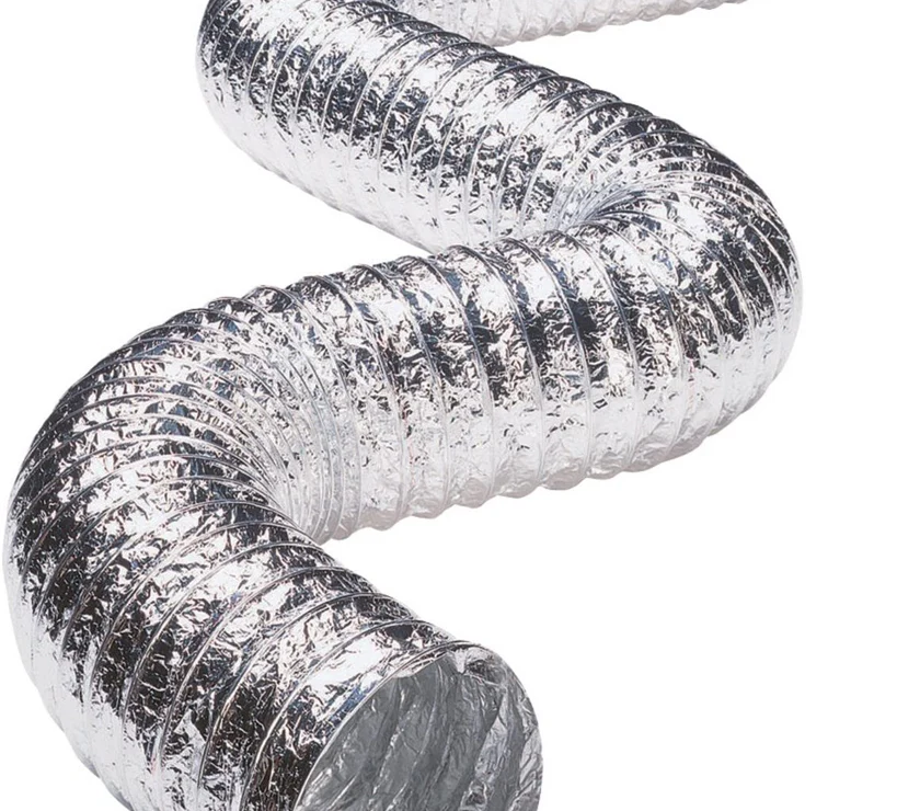 Silver aluminum 8-inch flexible duct coil roll – HVAC ducting by Finstar Kenya